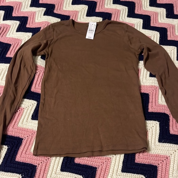 John Galt (Pacsun and Brandy Melville) long sleeve brown shirt - Picture 2 of 2